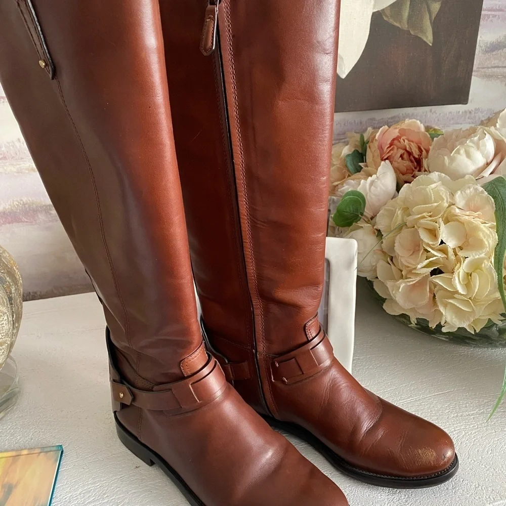Tory Burch Derby Riding Boot in Almond 8.5. Worn once!!!